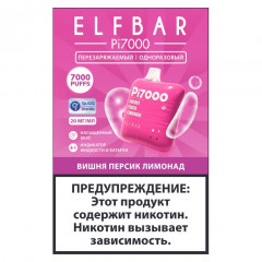 Электронная сигарета Эльф Бар Пи 7000 затяжек Вишня Персик Лимонад (Elf Bar Pi 7000)